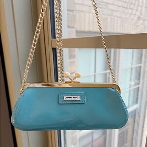 Miu Miu Parfums VIP Blue Clutch Bag